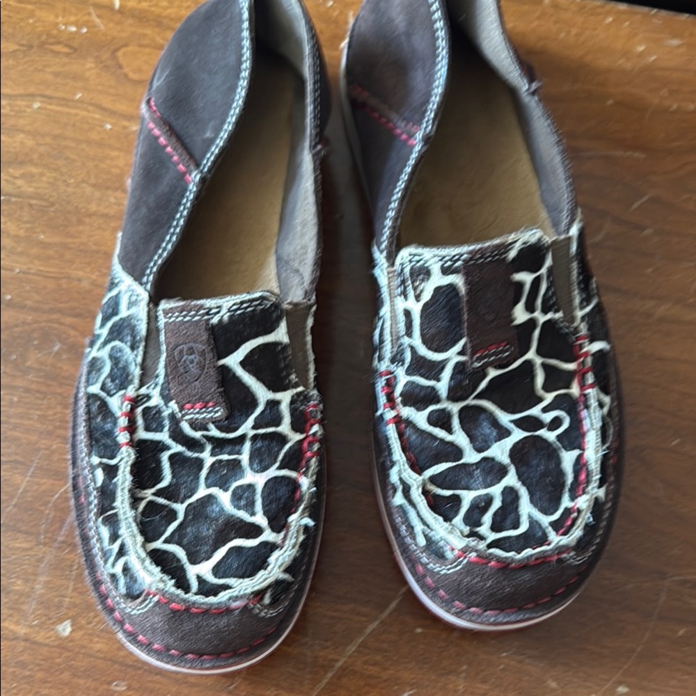 Women’s hair on hide Brown and Black Slip-On Shoes by Ariat